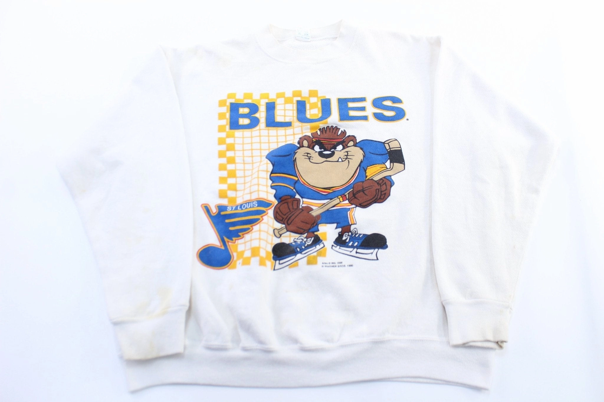 1990 St. Louis Blues Tasmanian Devil Graphic Sweatshirt All-Weather Wear product package deal
