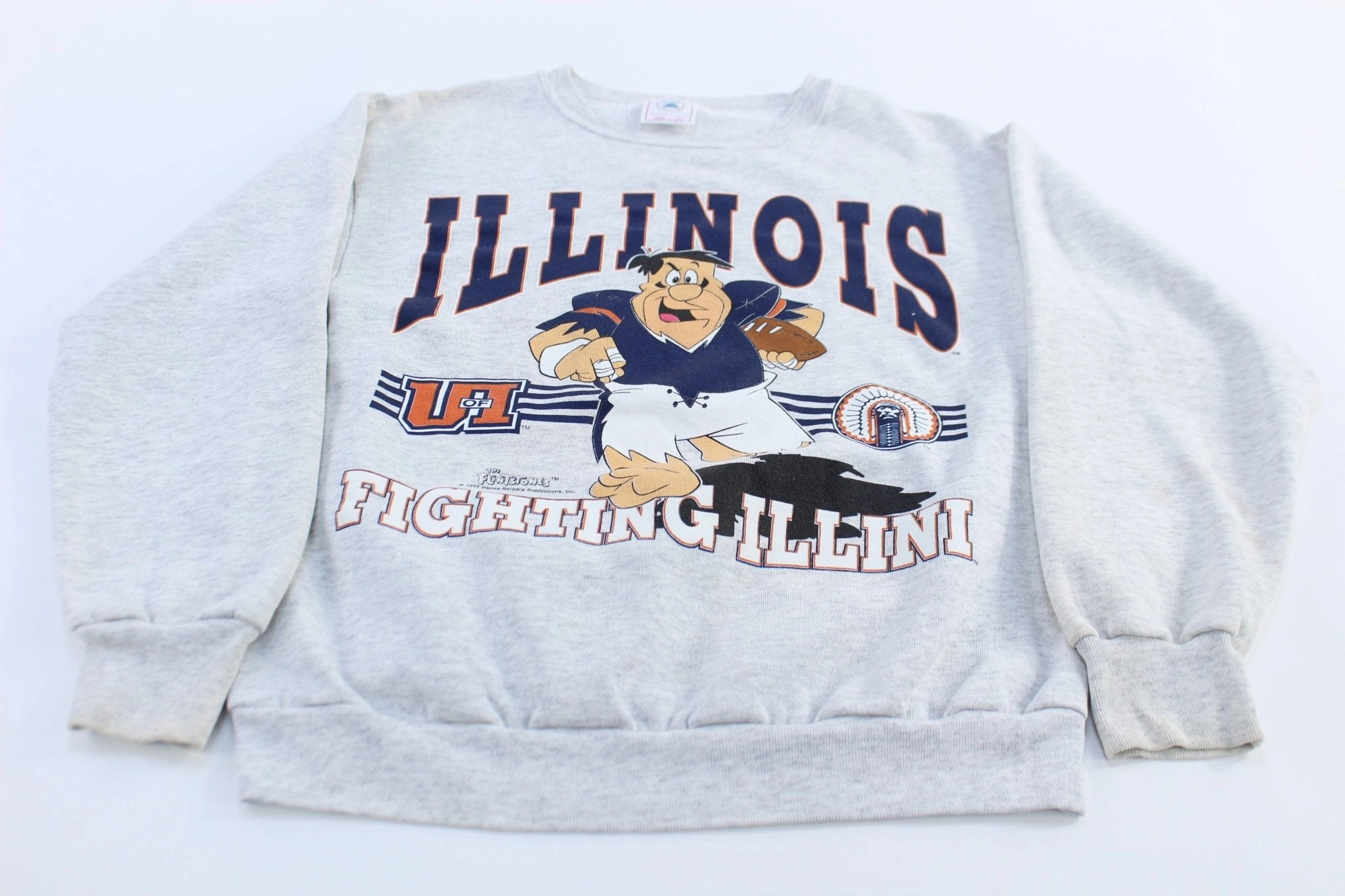 1993 Fred Flintstones University of Illinois Football Sweatshirt product geometric precision