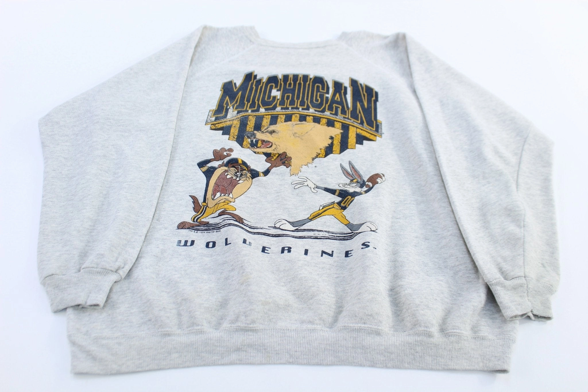 product graduation pride 1994 University of Michigan Wolverines Taz & Bugs Bunny Sweatshirt
