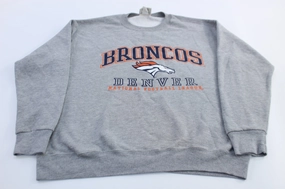 product water resistant protection shrink-resistant 1997 Denver Broncos Football Lee Sport Sweatshirt