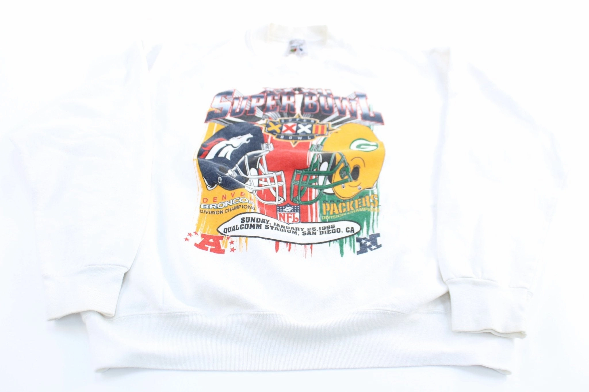 comfortable top product graduation pride 1998 Green Bay Packers vs Denver Broncos SuperBowl Sweatshirt