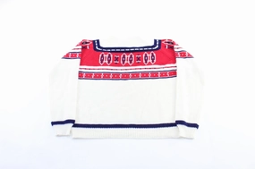80's Acrylic Patterned Sweater Fall Street Casual