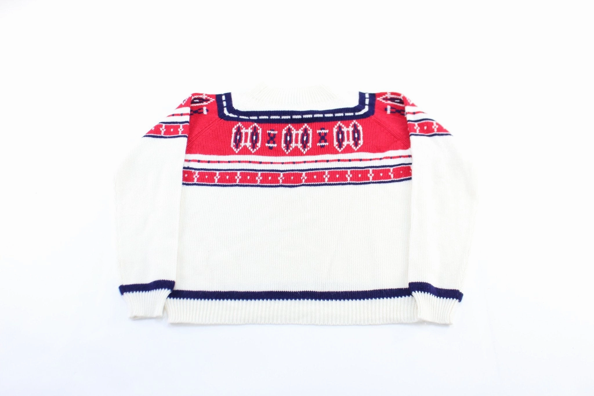 80's Acrylic Patterned Sweater Fall Street Casual