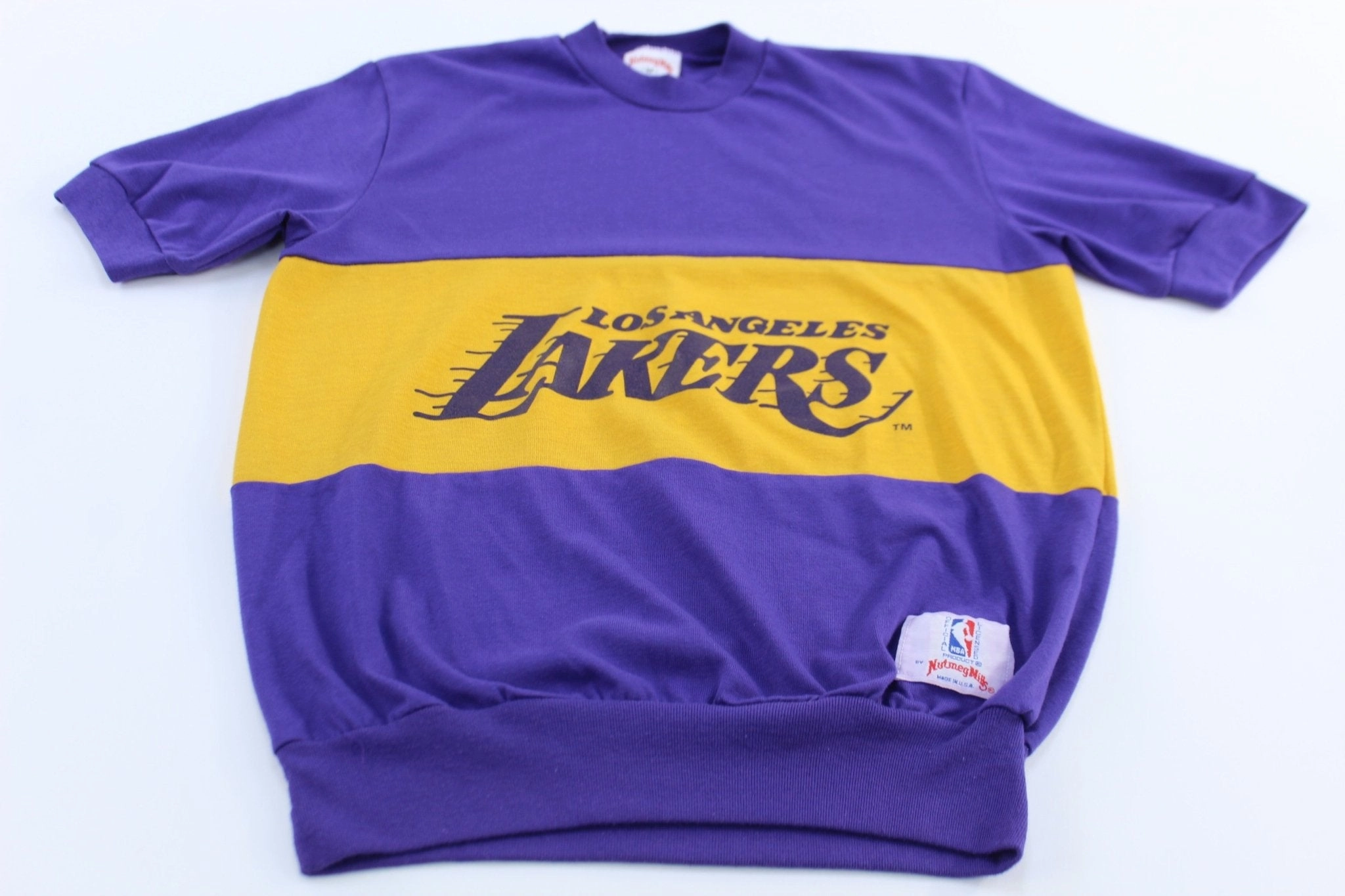 80's Los Angeles Lakers Basketball Nutmeg Mills Sweatshirt All Day Wear