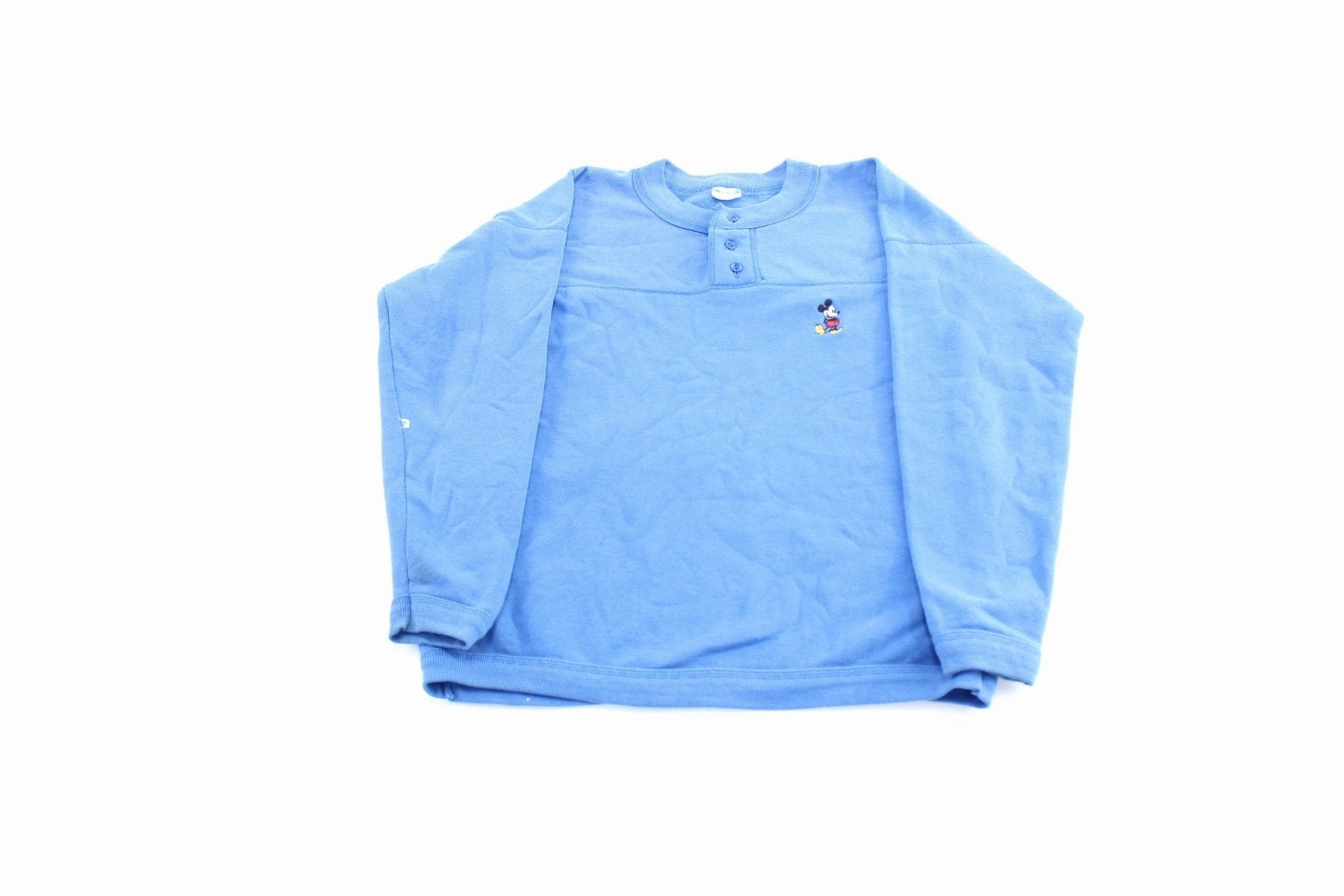 Classic Layer 80's Mickey Mouse Embroidered Sweatshirt