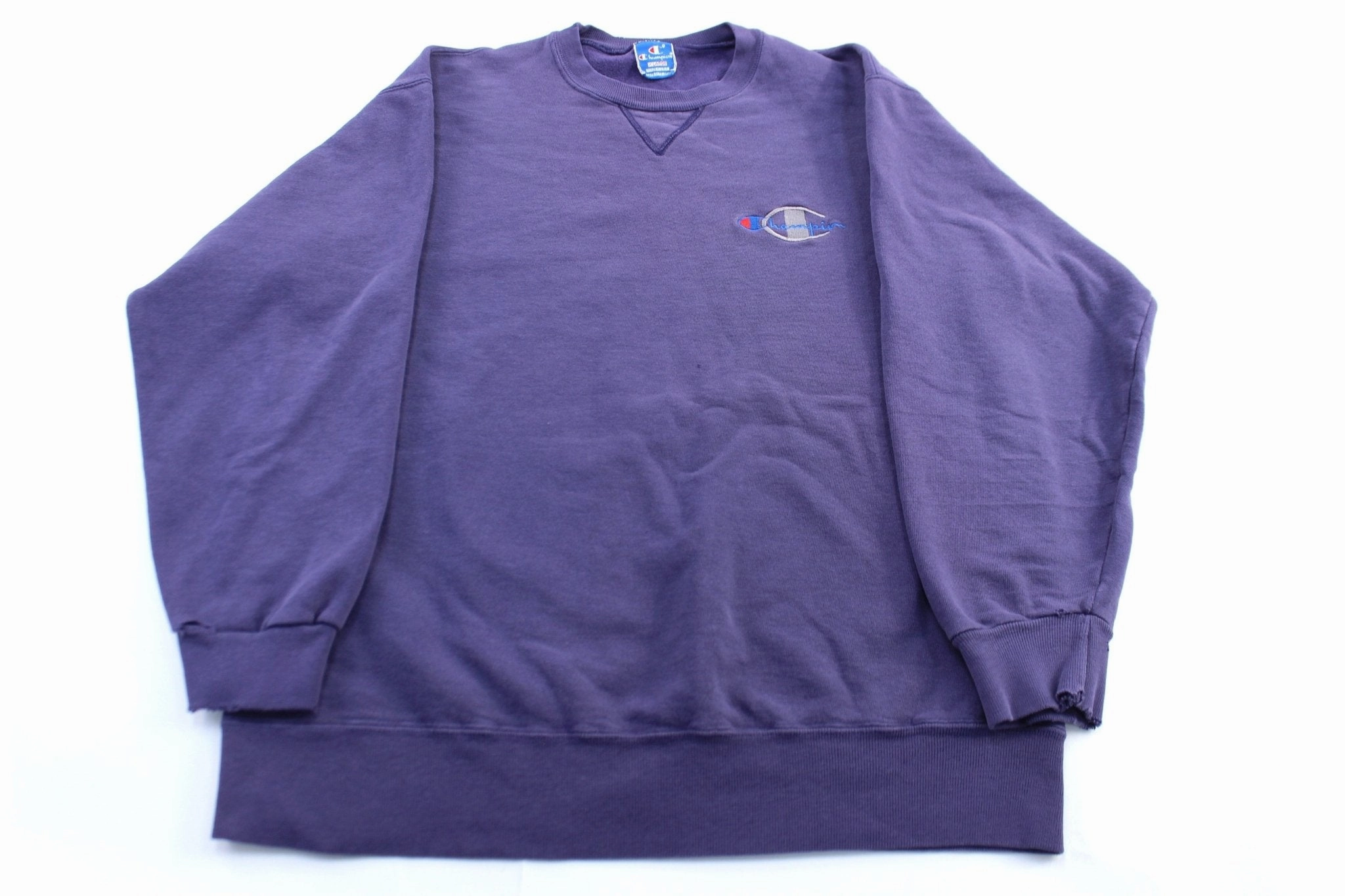 90's Champion Embroidered Logo Purple Sweatshirt product photography Urban Trend