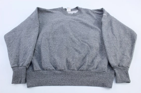 Short Sleeve 90's Champion Embroidered Spellout Logo Grey Sweatshirt