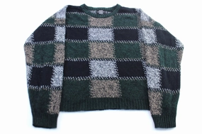 Layered Look 90's Expressions Geometric Patterned Sweater