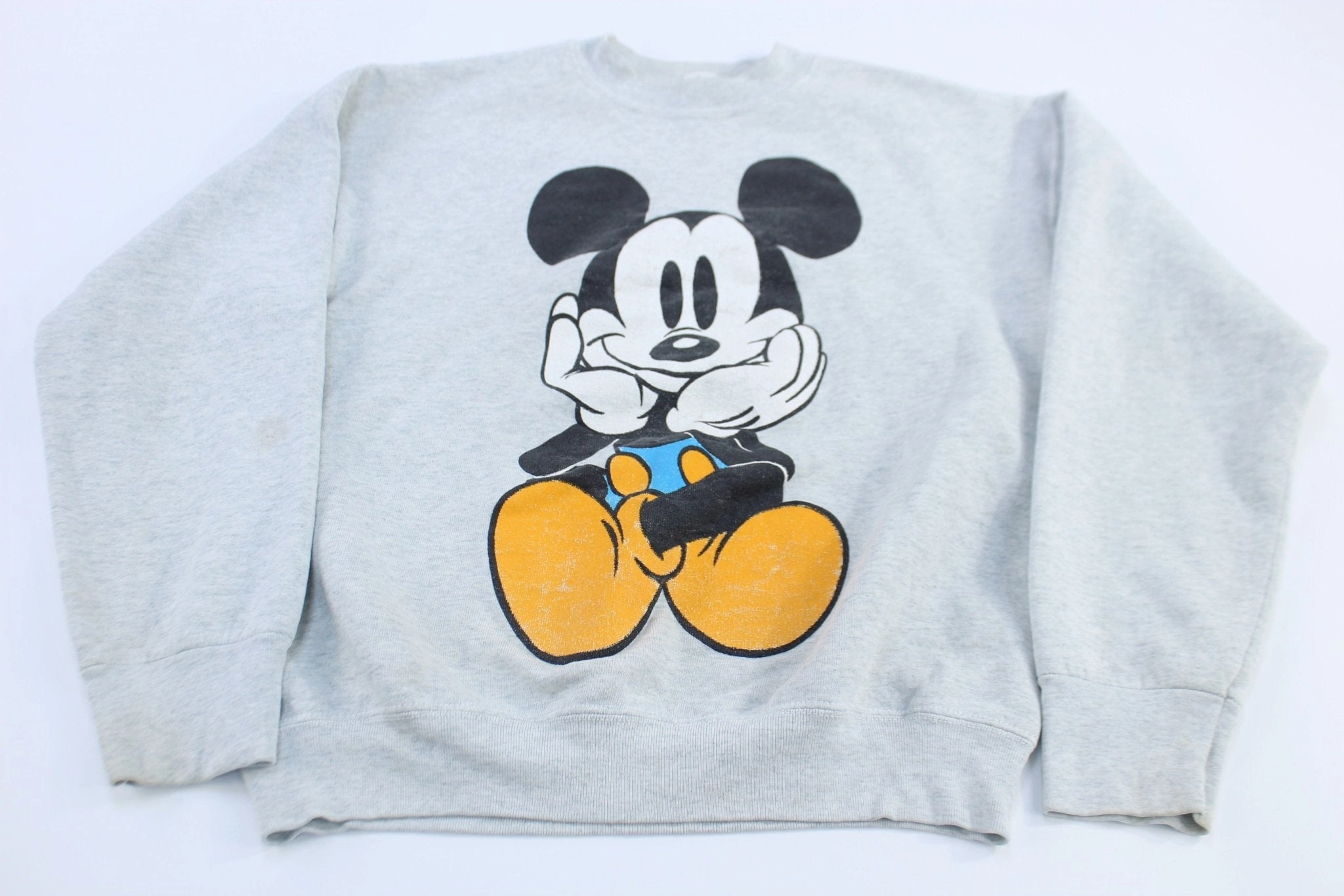 product office appropriate professionalism Cozy Fashion 90's Mickey Mouse Double Sided Graphic Sweatshirt