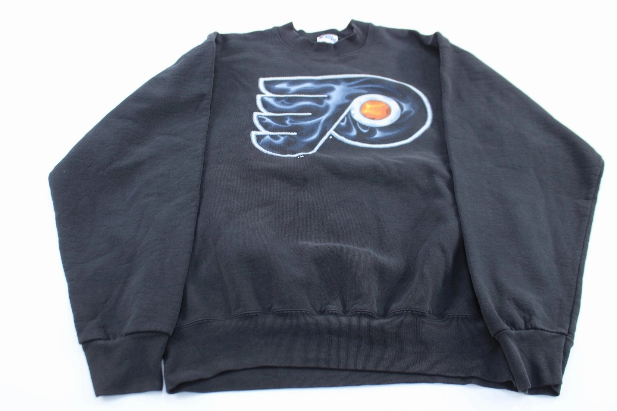 right for hot weather Embroidered Logo 90's Philadelphia Flyers Pro Player Hockey Sweatshirt