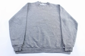 90's Russell Athletic Grey Blank Sweatshirt Festival Outfit zippered