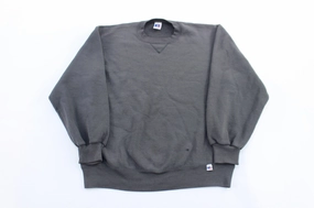 90's Russell Athletic Grey Blank Sweatshirt Urban Look Best-selling