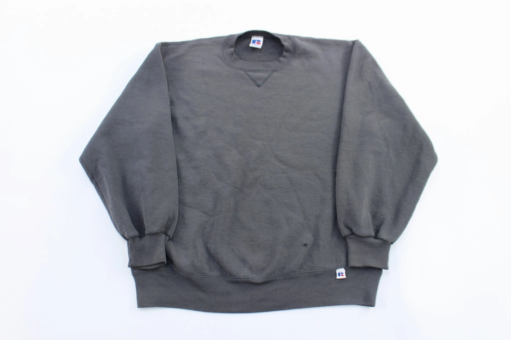 90's Russell Athletic Grey Blank Sweatshirt Urban Look Best-selling