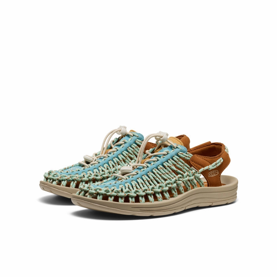 Women's UNEEK Sneaker  |  Milky Blue/Roasted Pecan Durable Buckle Closure