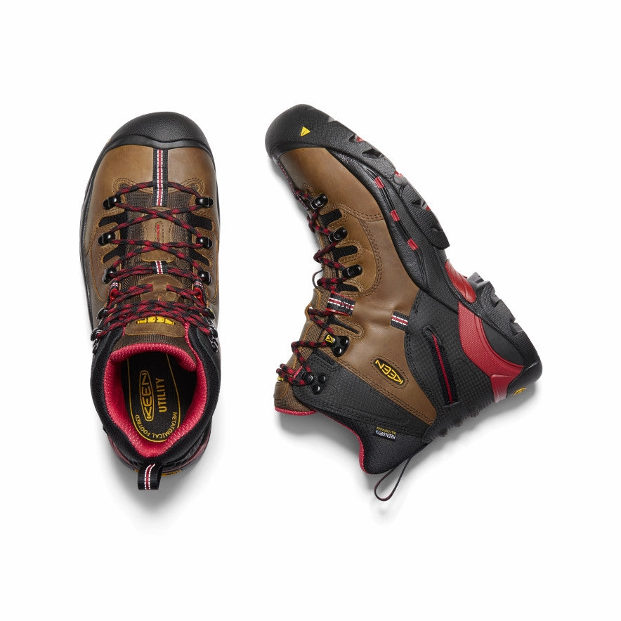 Grippy Outsole Rural Traveler Men's Pittsburgh 6" Waterproof Boot (Steel Toe)  |  Bison