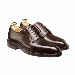 Step Friendly Lanark 5 Dark Brown Hatch Grain Cordovan