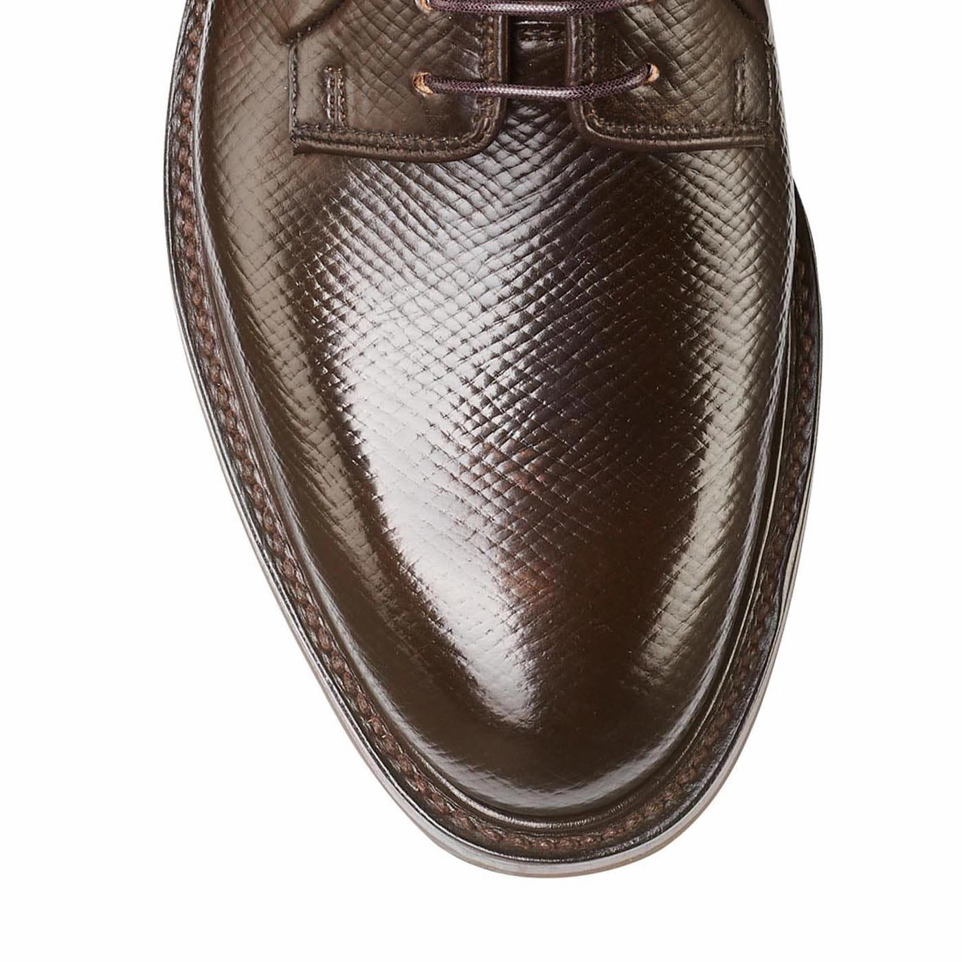 Lanark 5 Dark Brown Hatch Grain Cordovan Understated Detail Balanced Fit