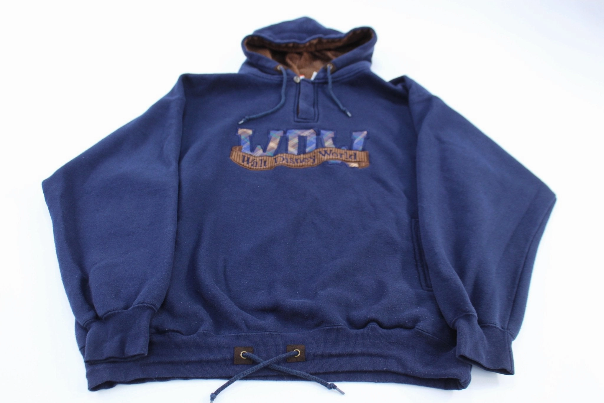 Vintage Walt Disney World Embroidered Pullover Hoodie Outdoor Adventure