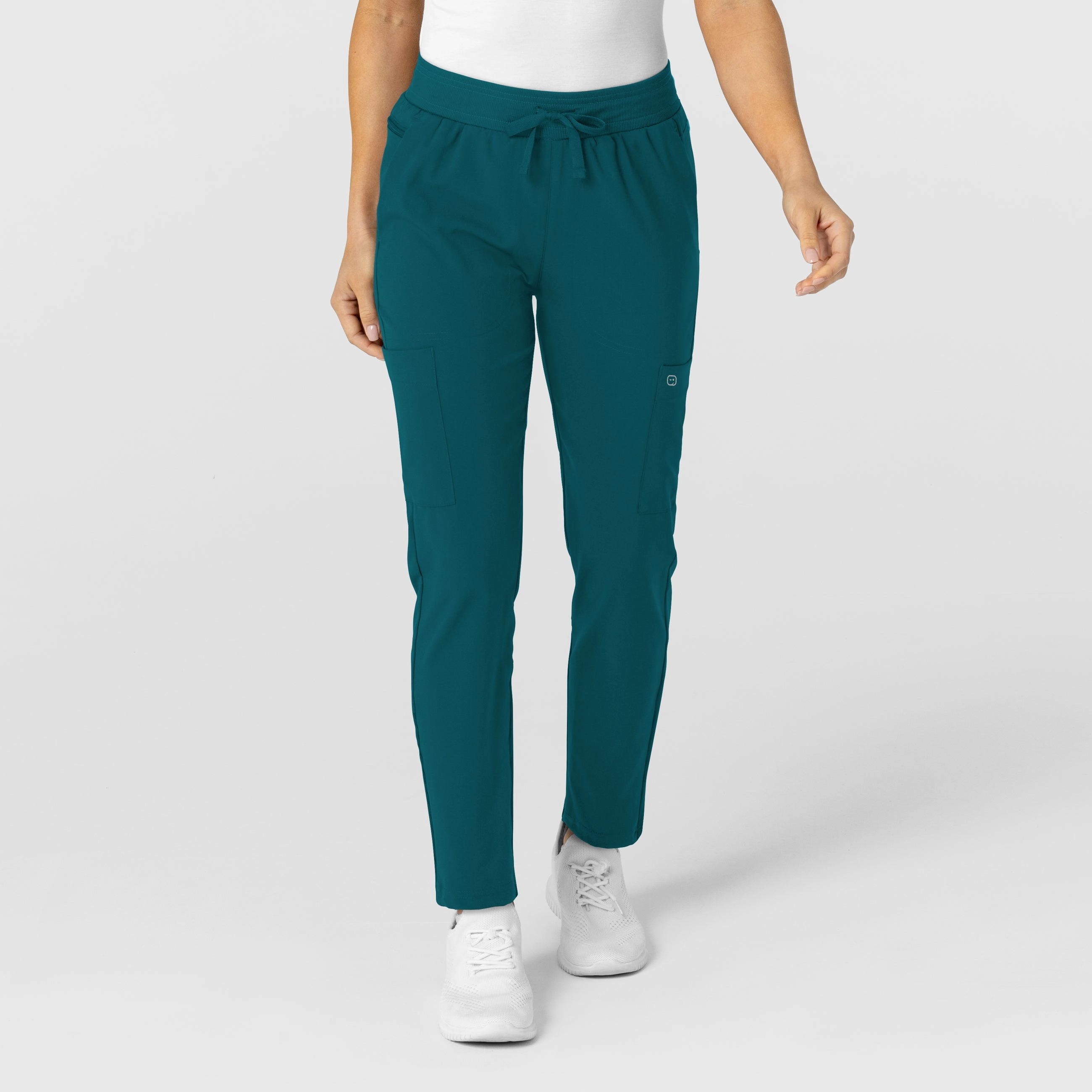 W123 Women's Flex-n-Reach Track Scrub Pant - Caribbean Eco Friendly Material