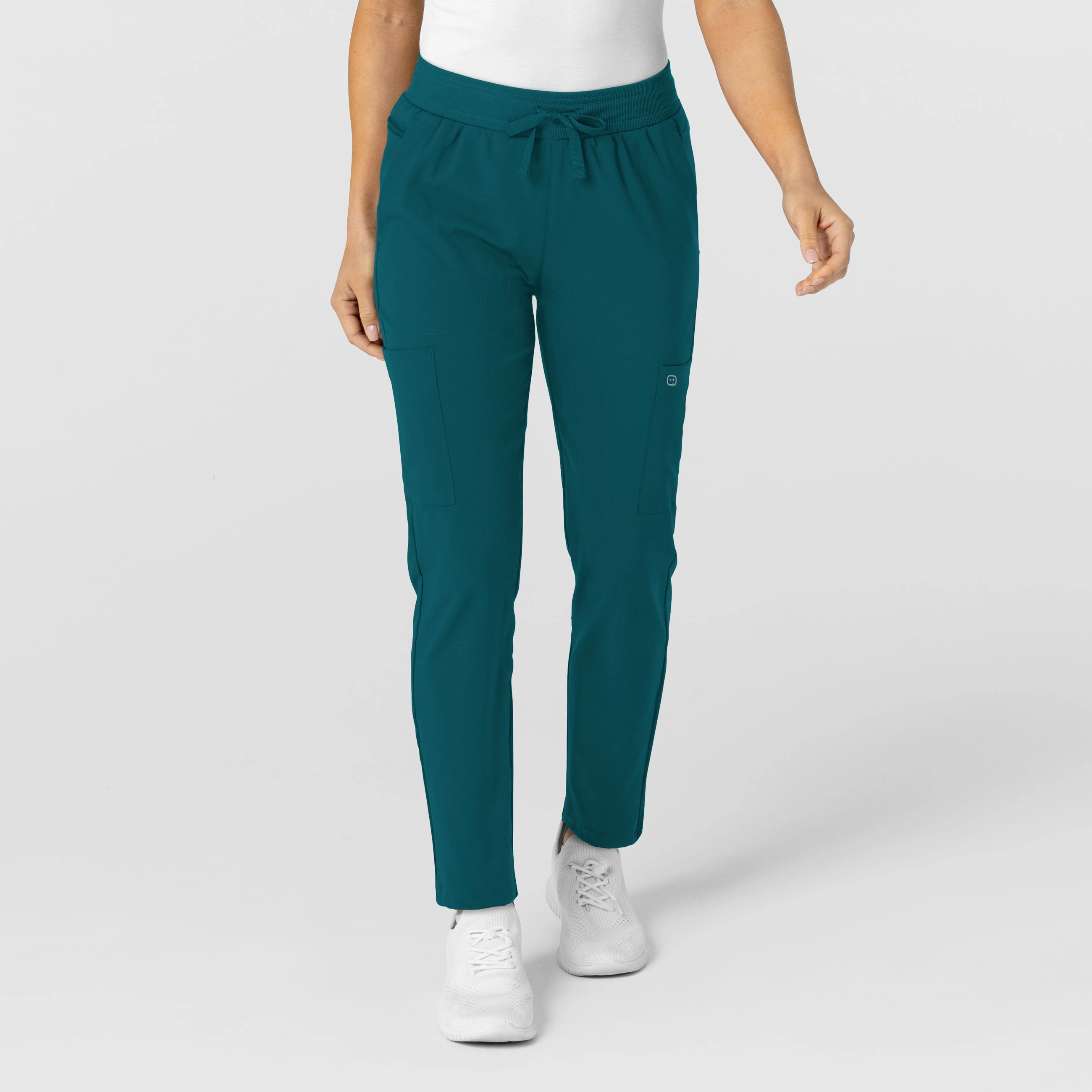 Light Reflective Details Abrasion Resistant Panels W123 Women's Flex-n-Reach Track Scrub Pant - Caribbean