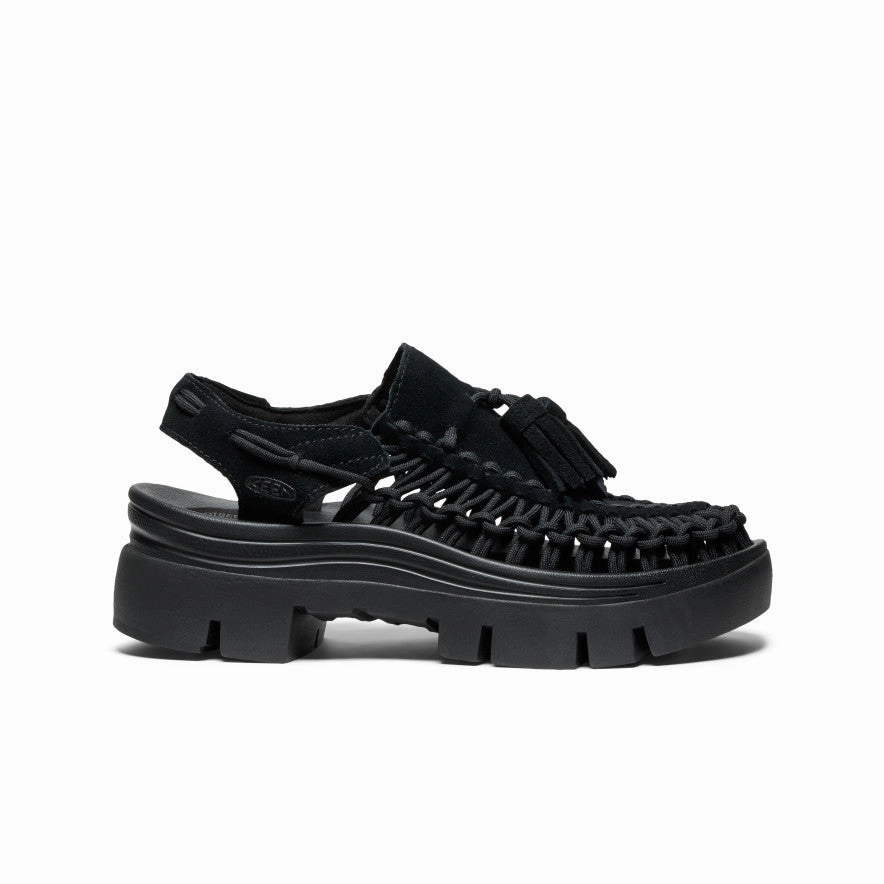 All Gender UNEEK PLT Tassel Sneaker  |  Black/Black Breathable Sandals