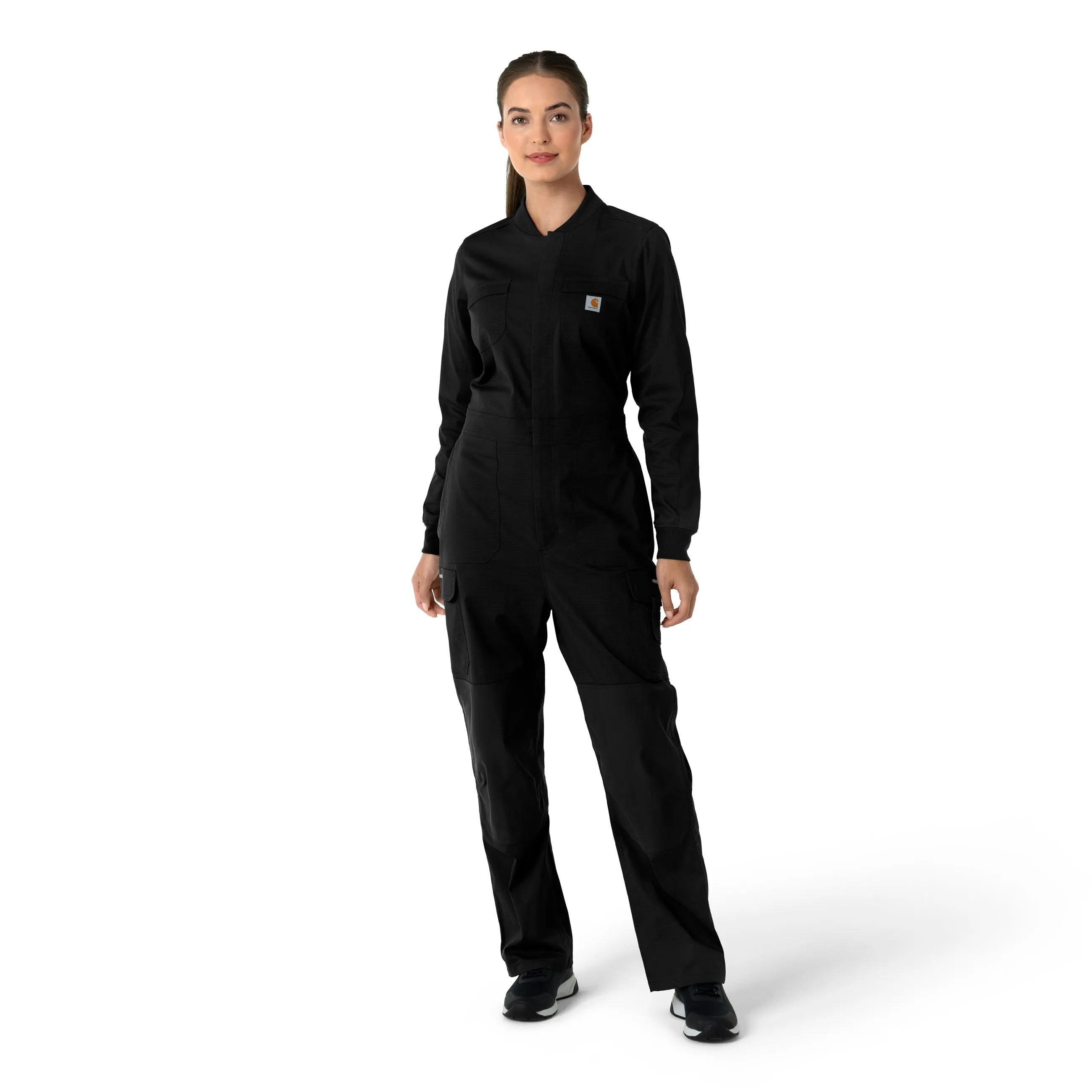 DroppedShoulder Carhartt Rugged Flex RSCU Women's Ripstop Coverall - Black