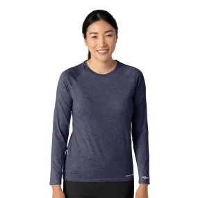 Carhartt Force Sub-Scrubs Women's Performance Long Sleeve Tee - Navy Heather All Weather Performance Fabric