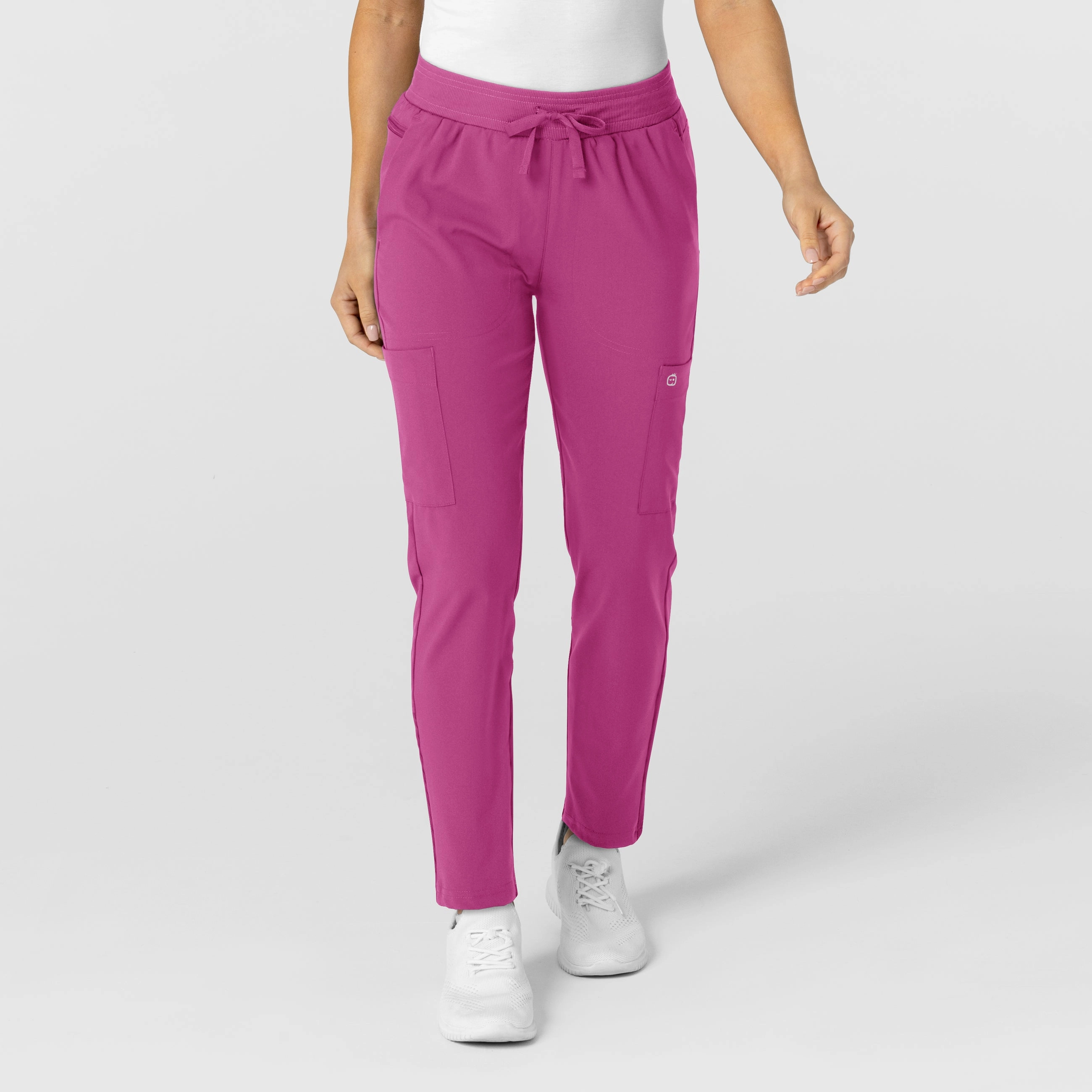 Quick drying material W123 Women's Flex-n-Reach Track Scrub Pant - Raspberry
