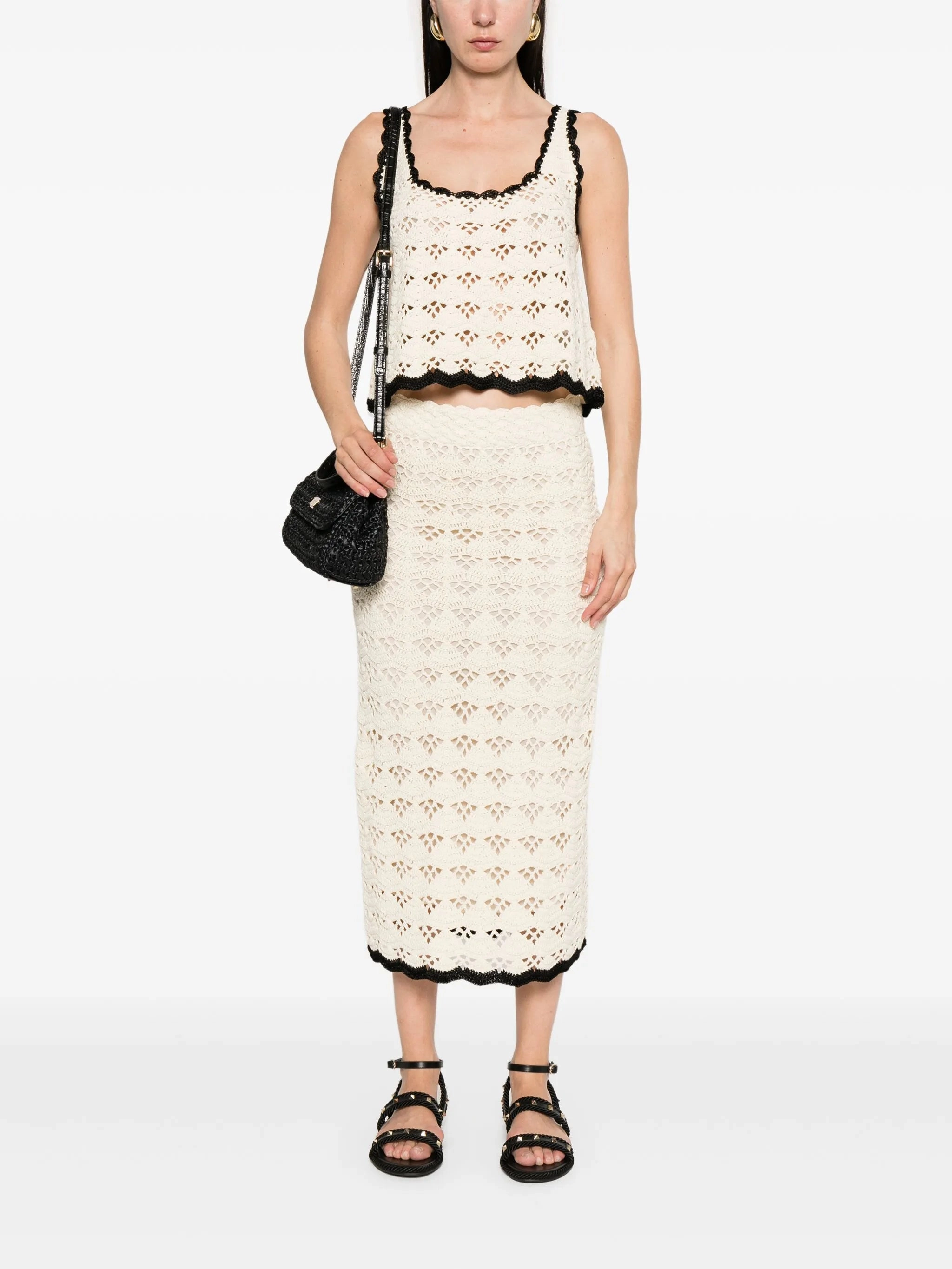 Breathable Honeycomb Weave Modern Warmth Rhiannon Crochet Skirt