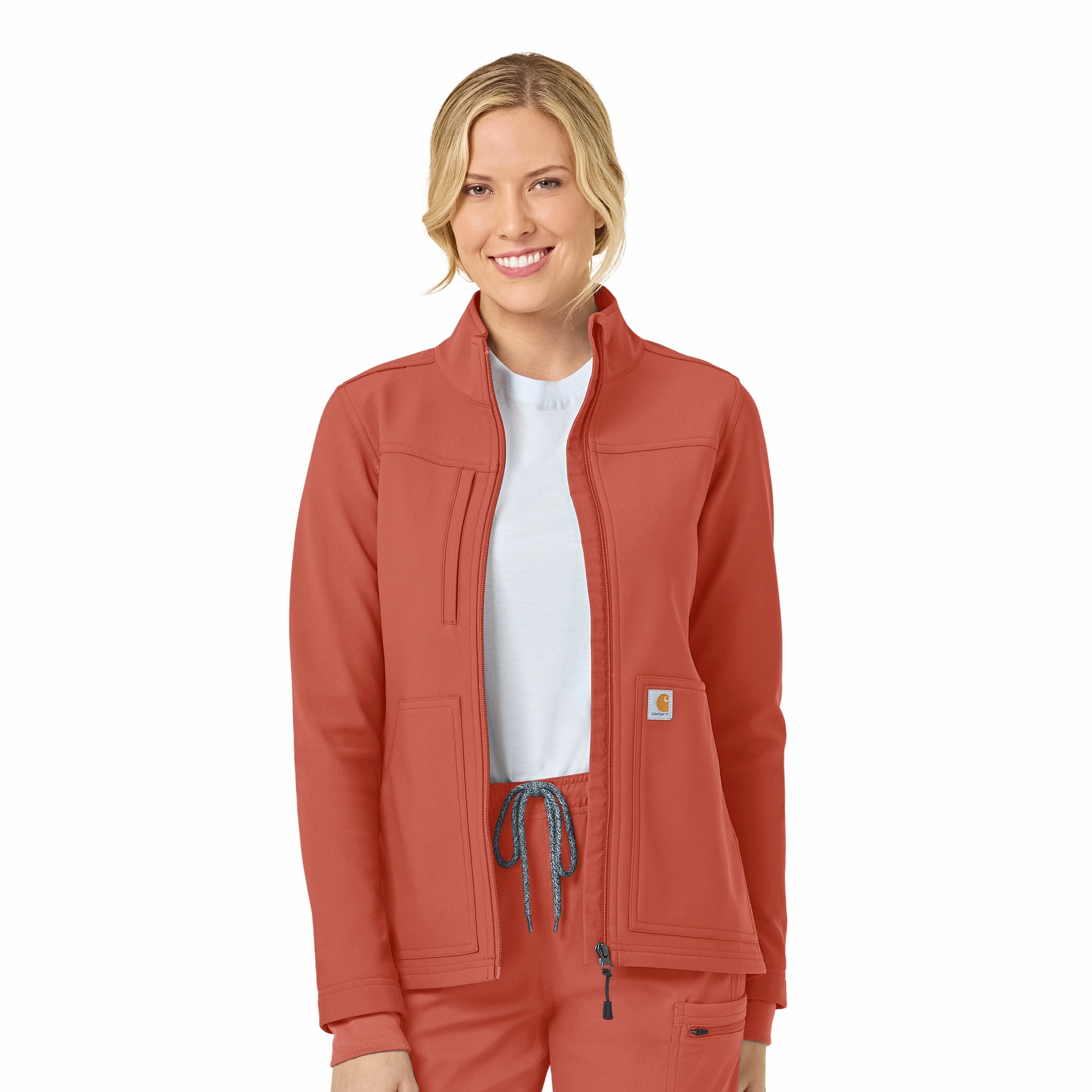Sporty T-shirt Carhartt Rugged Flex Women's Bonded Fleece Jacket - Dusty Cedar
