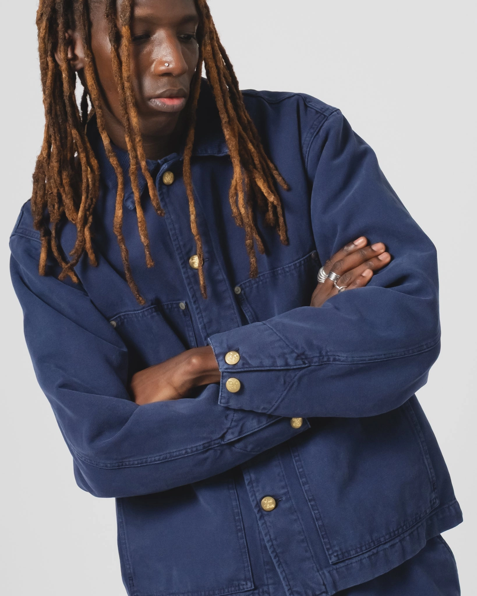 Abrasion Resistant Material PreShrunk Cotton Blend Arizona Jacket Canvas Indigo Blue