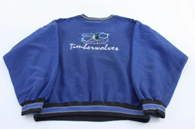 90's Minnesota Timberwolves Embroidered Sweatshirt Casual Chic