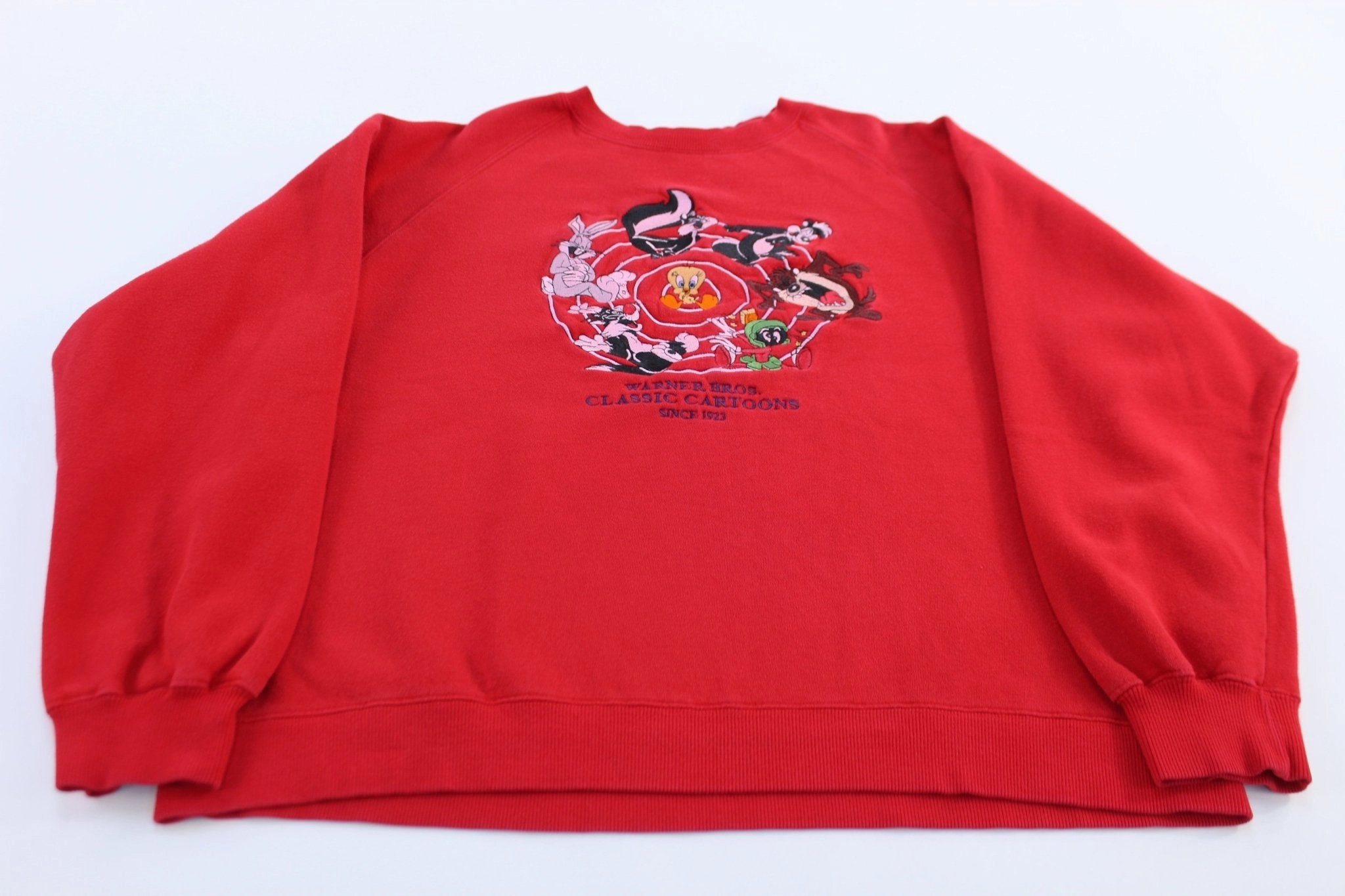 Trendy Vibes product fuzzy coziness Vintage Looney Tunes Embroidered Graphic Sweatshirt