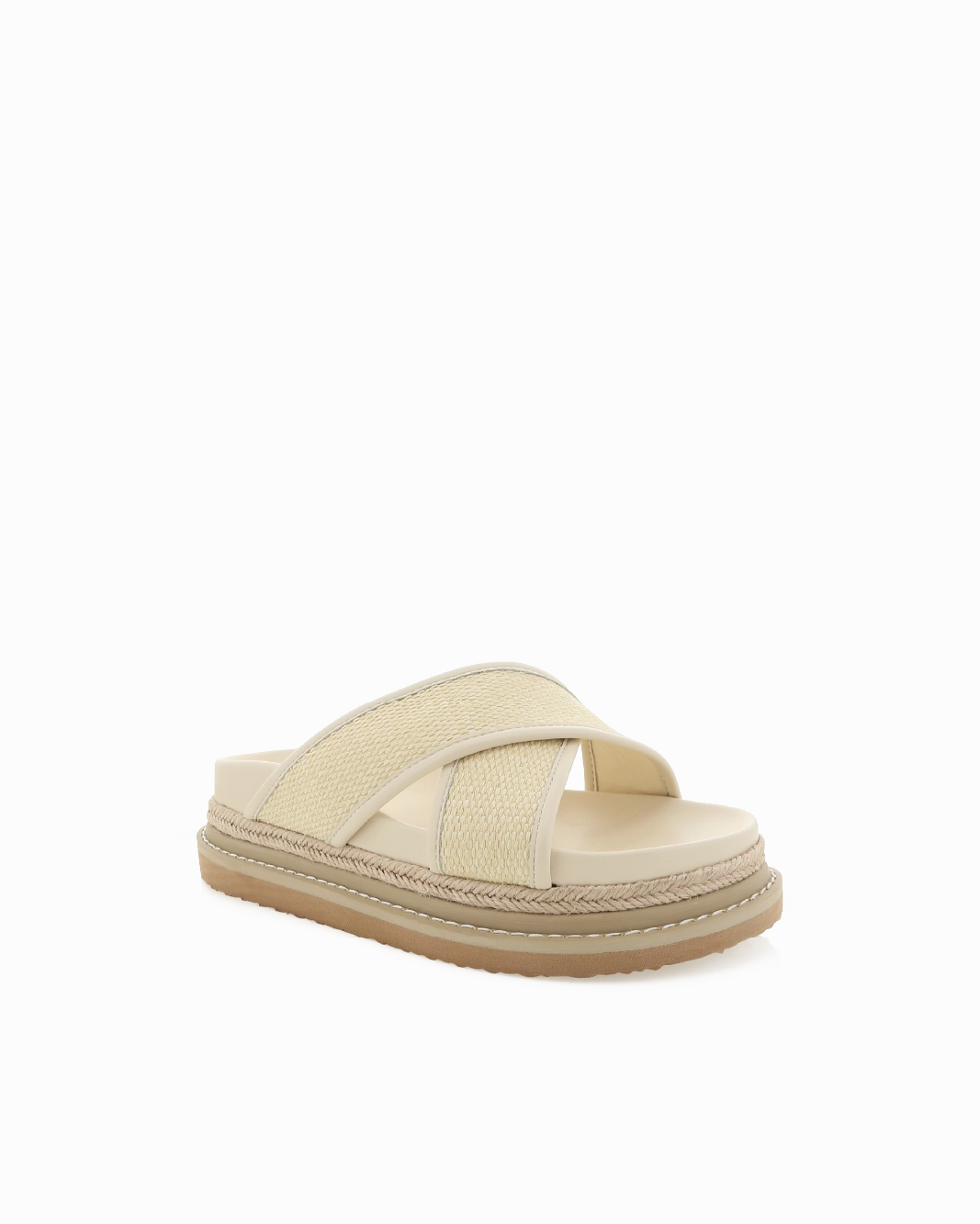 AYSHA - CREAM RAFFIA Comfortable Walking Fair Day