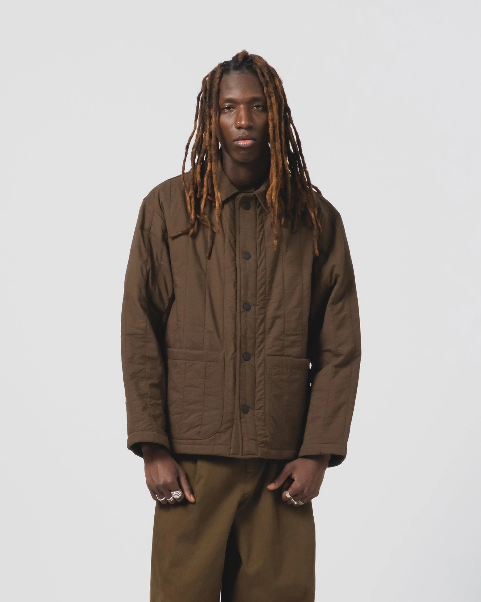 Sonora Jacket Quilted Cotton Java Brown Daily Comfort rainy weather