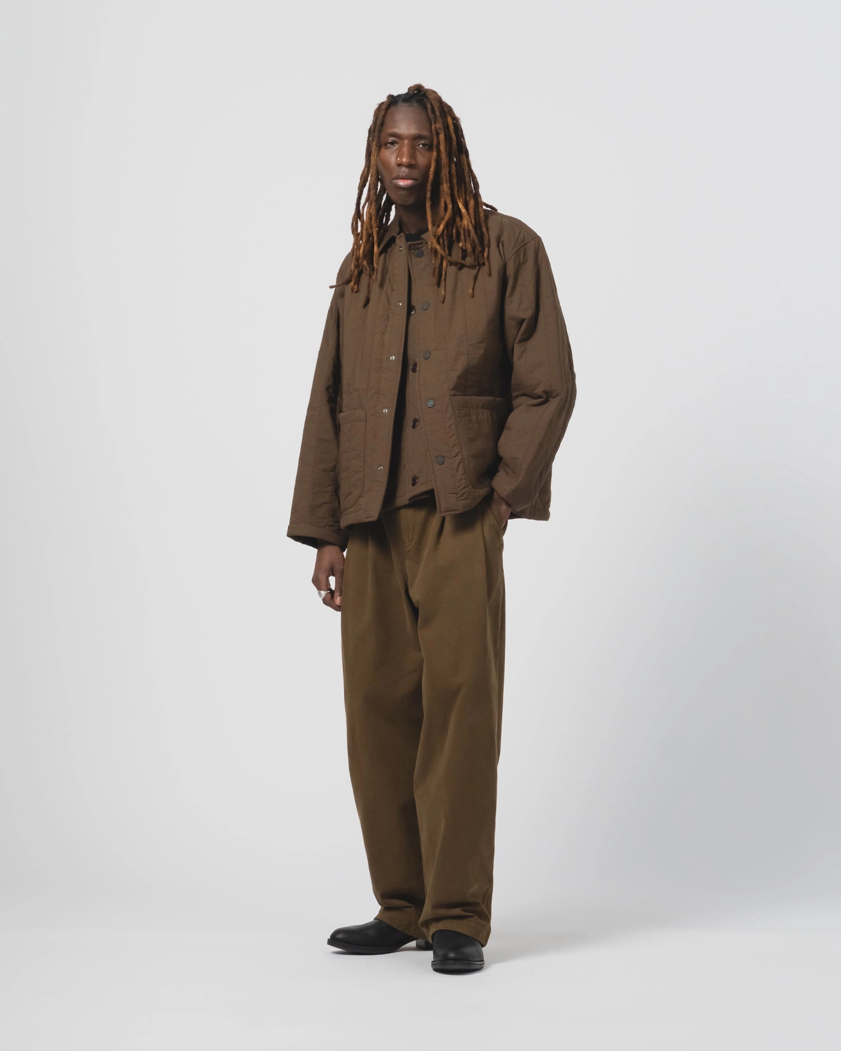 Sonora Jacket Quilted Cotton Java Brown Fade Resistant Dye Sleek Finish