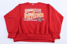 90's The University of Michigan Wolverines Sweatshirt Bar Hopping Cold Weather Protection