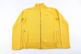 Women's Ralph Lauren Yellow Zip Up Sweater Gym Wear