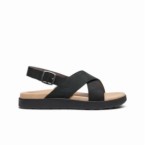 Women's Elle Luxe Cross Strap Sandal  |  Black/Black Sporty Footwear