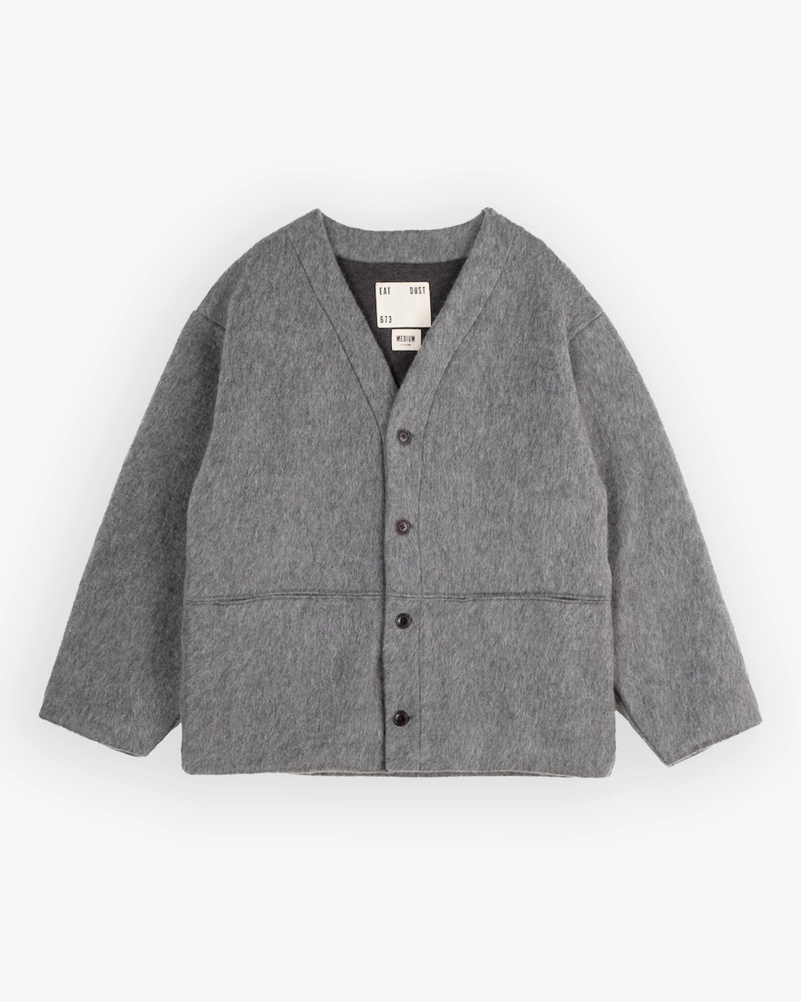 challenge Basic Cardigan Mohair Fleece Asphalt