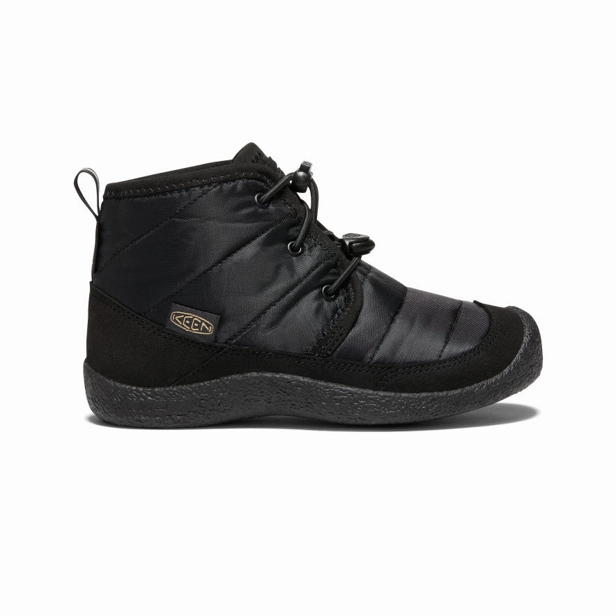 Big Kids' Howser II Waterproof Chukka  |  Black/Black Minimal Fit TPU Outsole