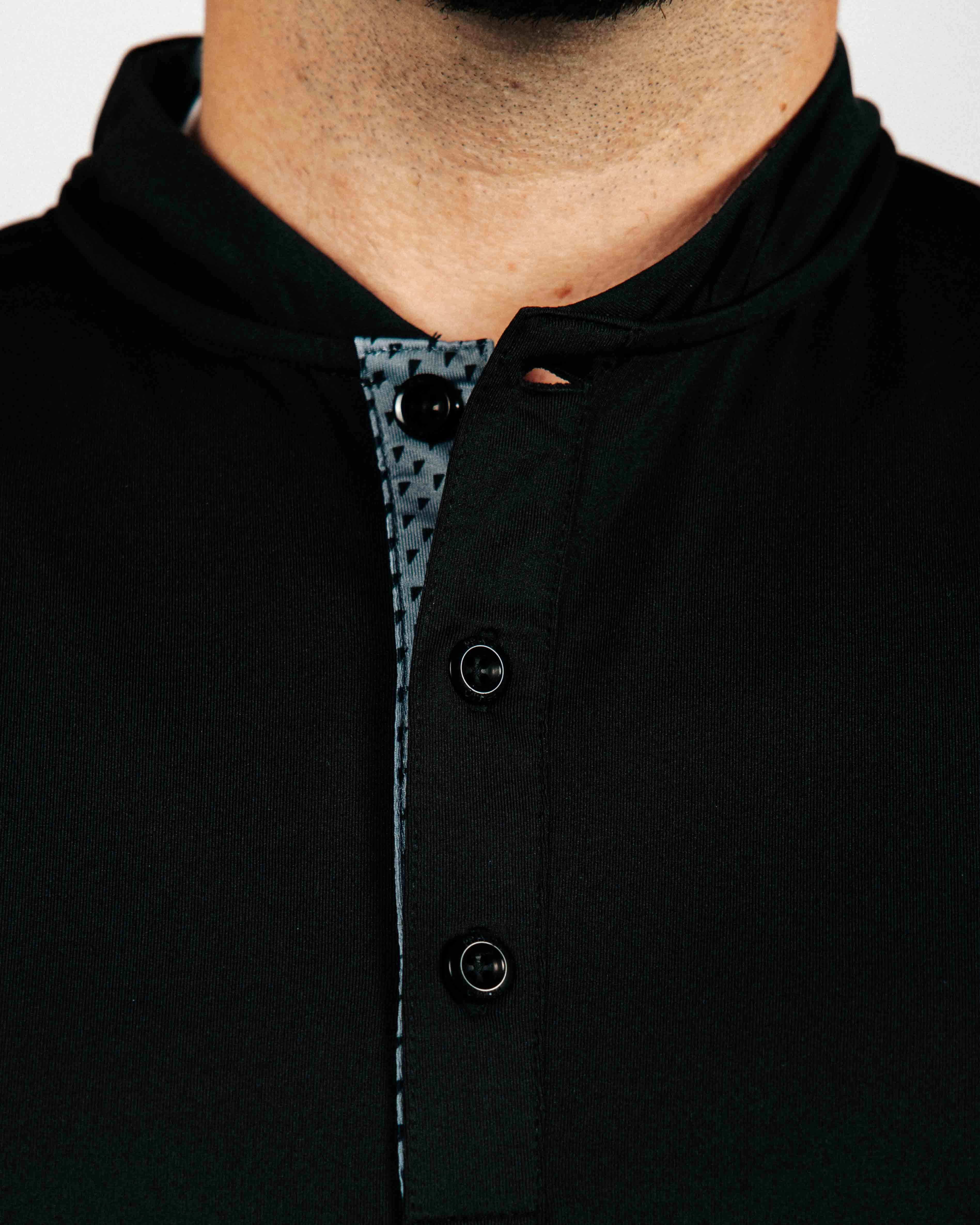 Black Long Sleeve Blade Polo Chill Outfit Clubhouse Ready