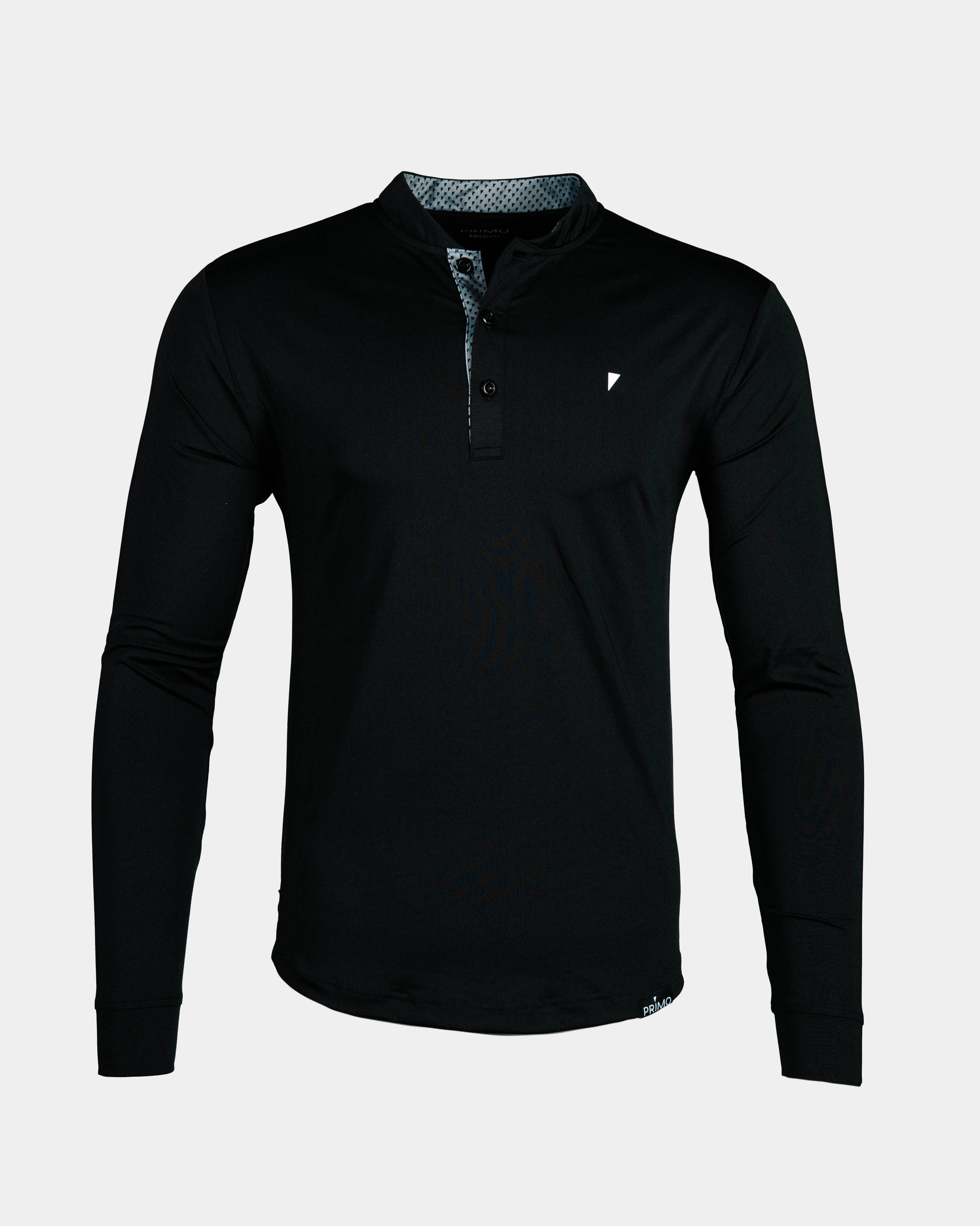 Black Long Sleeve Blade Polo Essential Style Summer Party