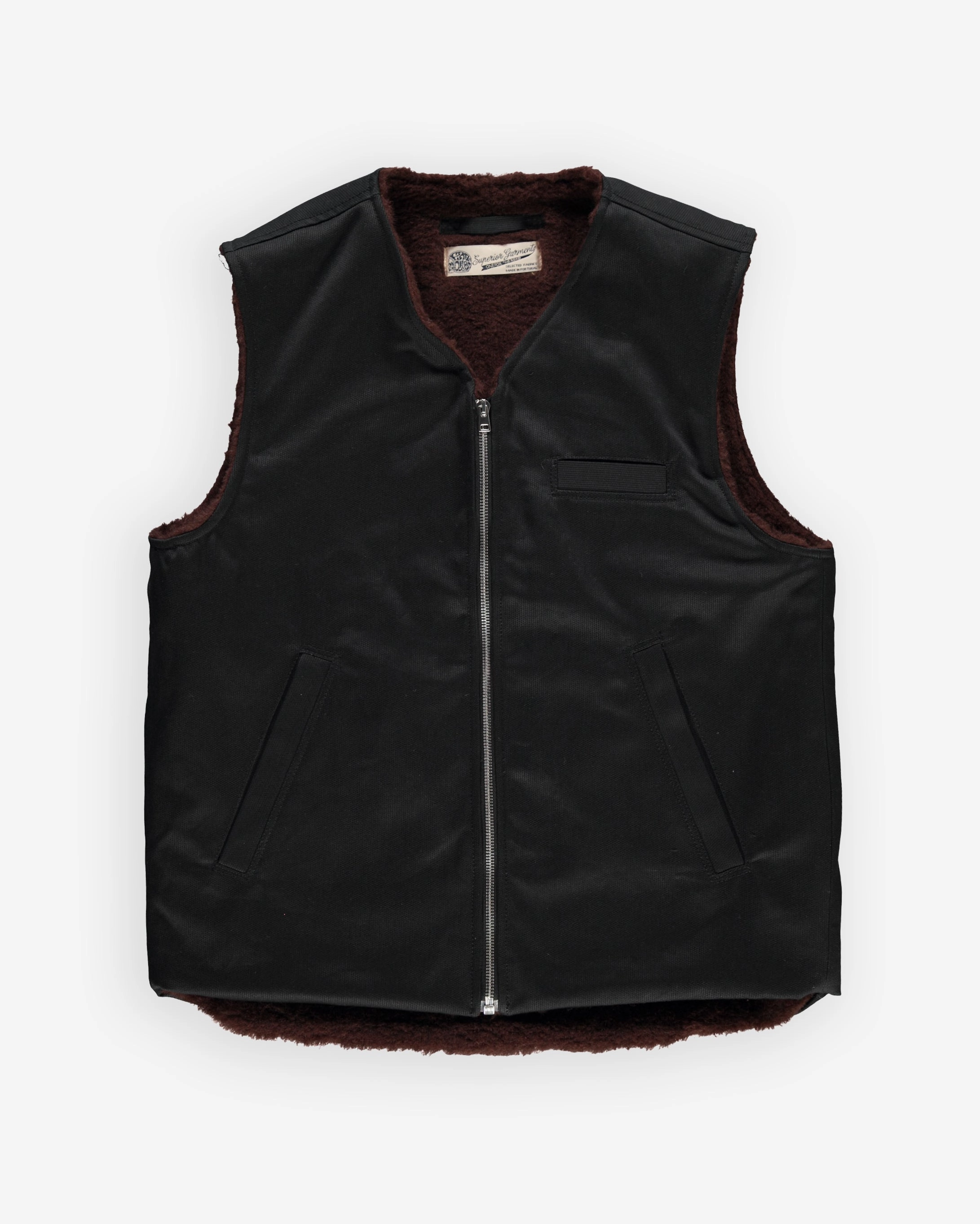 hot - weather option Deck Vest Bedford Cords Black