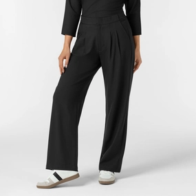 BLK Edit Women's Wide Leg Scrub Trouser - Black Active Comfort Fit Heat Dissipating