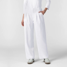 Perfectly Relaxed Lightweight insulation BLK Edit Women's Wide Leg Scrub Trouser - White