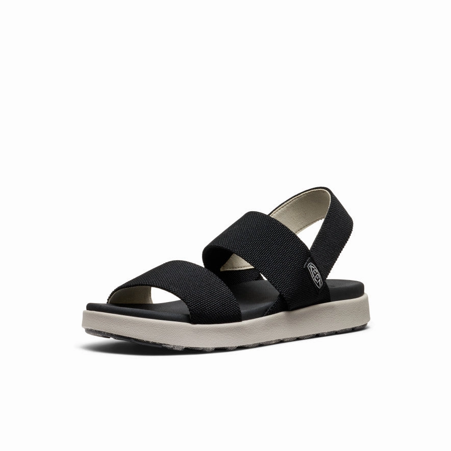 Stone Glow Women's Elle Backstrap Sandal Wide  |  Black
