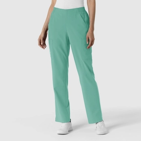 Travel Ready Fit W123 Women's Cargo Utility Scrub Pant - Turquoise
