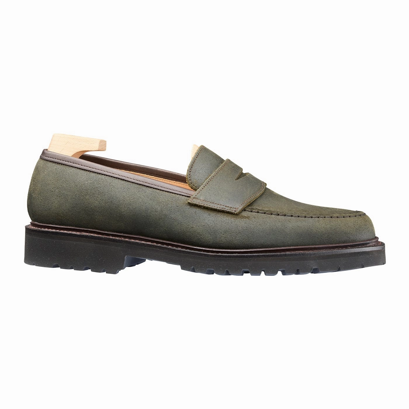 All-day Comfort Shoes Quiet Lane Boston 2 Green Rough-Out Suede