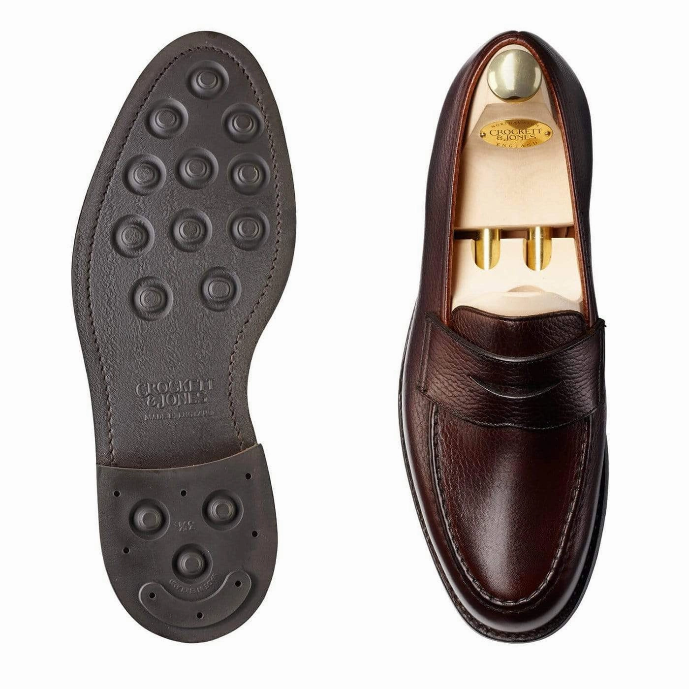 Formal Occasions All Sure Boston Dark Brown Country Calf Grain